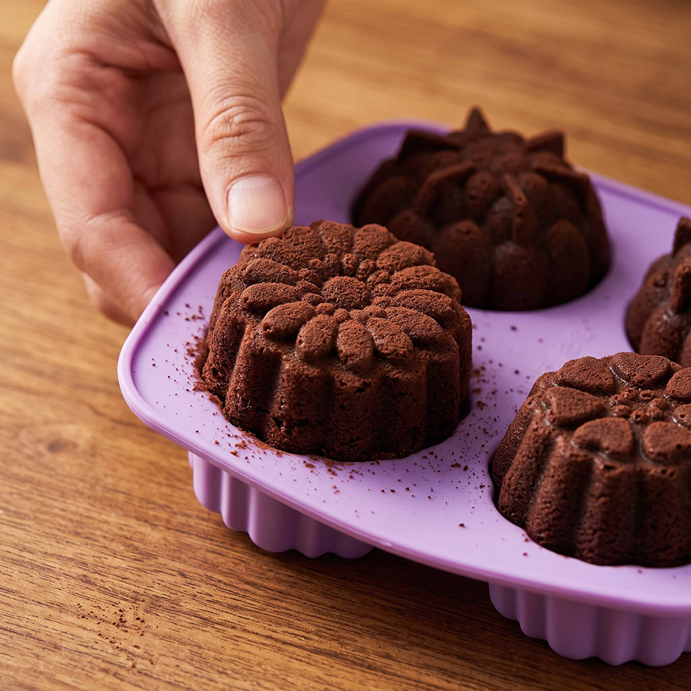 Healthy Snacks Food - BPA Free 4-Hole Flower Shaped Silicone