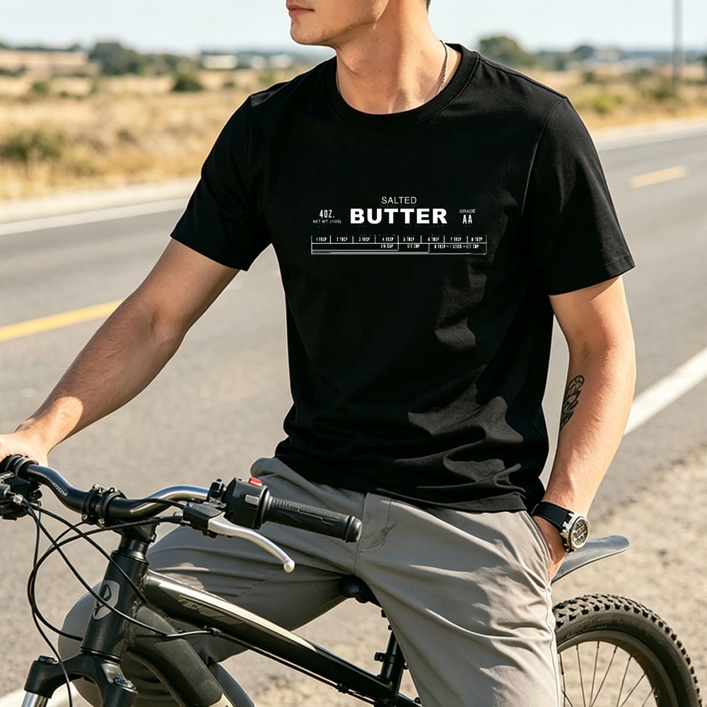 Salted Butter Label Cotton T‑S - Foody Snacks 评论和价格