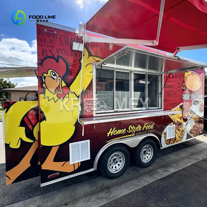China Food Trailer Cart 4 Whee - Food Snacks Catering 评论和价格