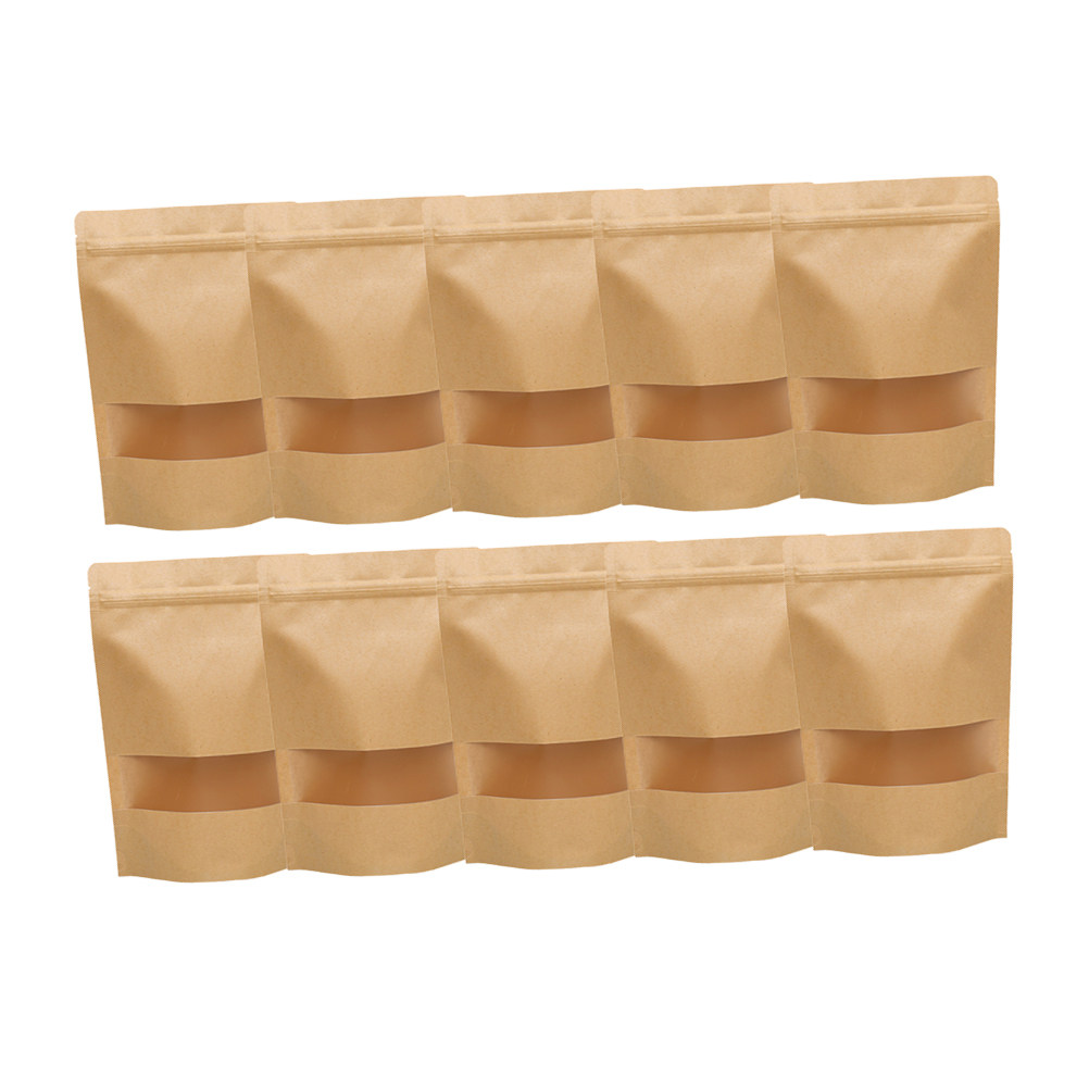 50Pcs Food Grade Kraft Stand U - Food With Snacks 评论和价格