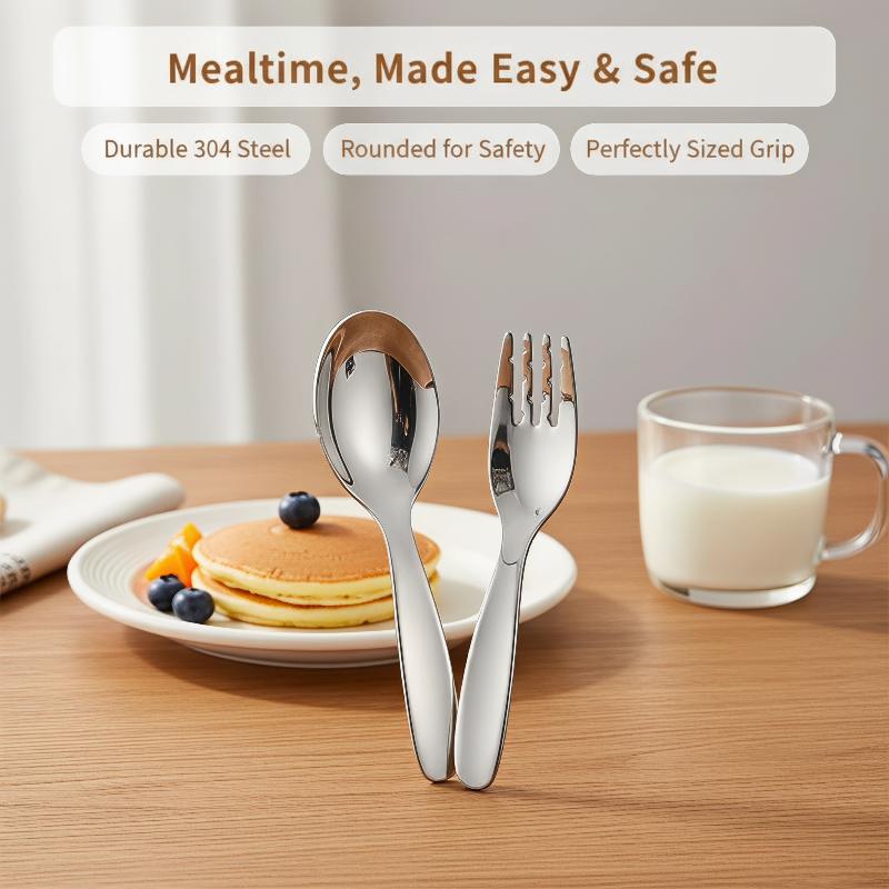 Compact Stainless Spoon And Fo - Food Snacks Ideas 评论和价格