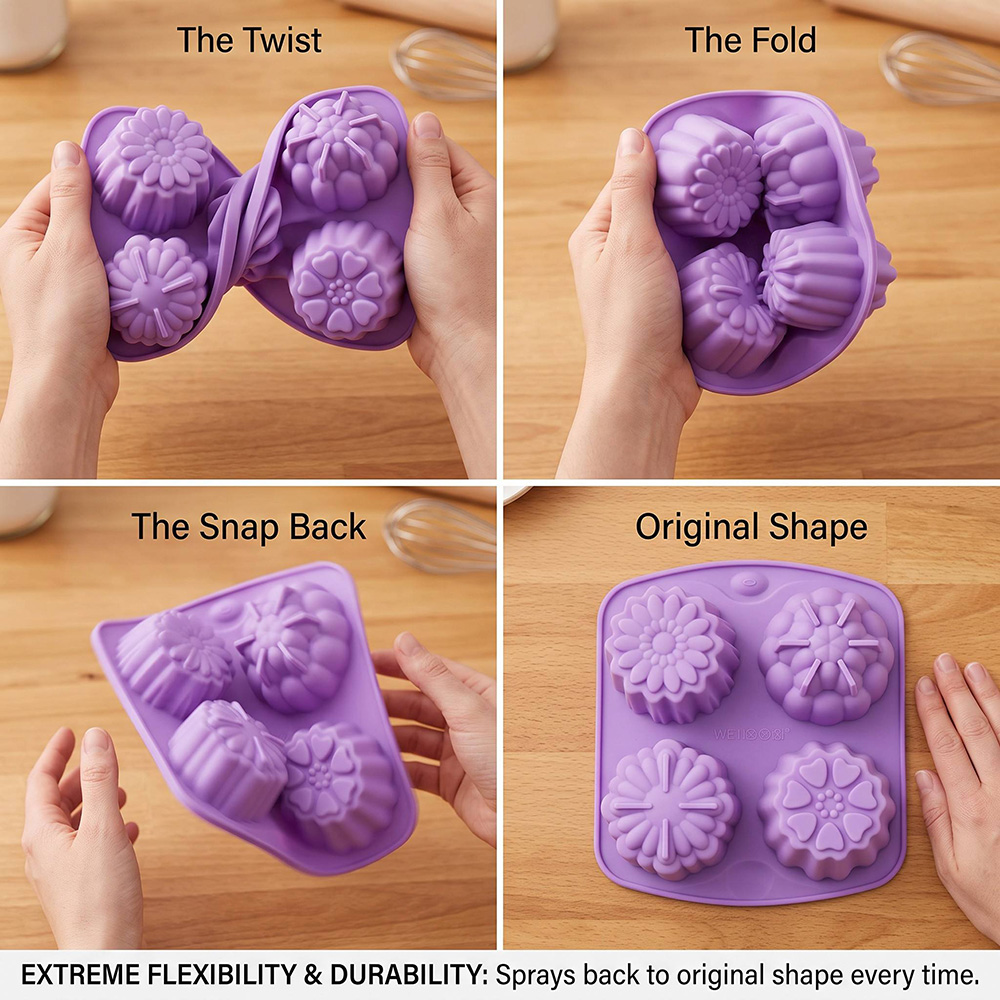 BPA Free 4-Hole Flower Shaped  - Healthy Snacks Food 评论和价格